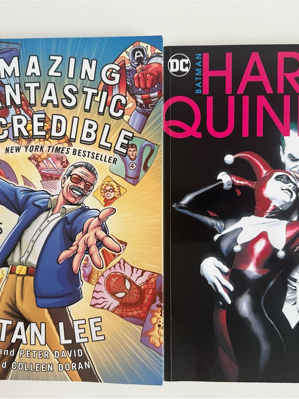 DC Comics Batman Harley Quinn & Stan Lee Colorful Comic Book Covers